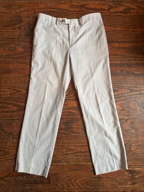 Ralph Lauren Light Gray Slim Fit Straight Dress Pants 33x29